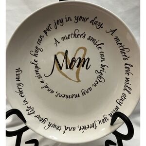 Carson Mom Mothers Love Decorative Trinket Hanging Wall Plate VTG Ceramic Beige
